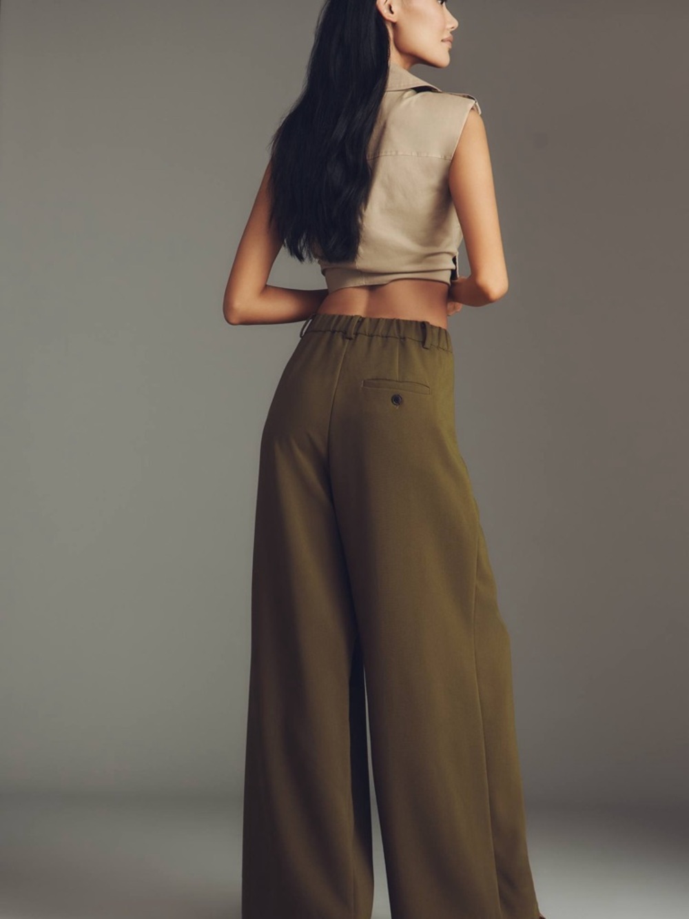 NWT Anthropologie $148 The Avery Wide-Leg Pleated Trousers by Maeve Size XLP - Picture 2 of 11
